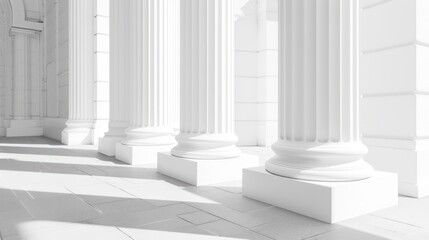 White Columns in a Classic Building