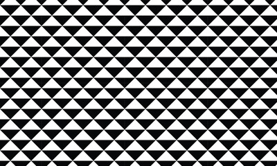 Triangle geometric pattern. Abstract seamless black and white triangle pattern creating a geometric and symmetrical design, ideal for backgrounds or modern designs, textiles. Vector illustration