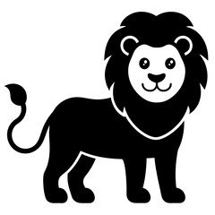 kids lion black art vector