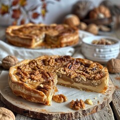 Karydopita - Walnut pie.