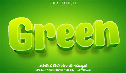 Green Vector Text Effect Editable Alphabet