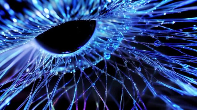 abstract radial fiber structure