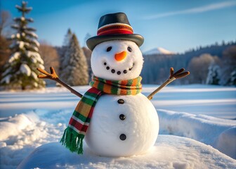 Obraz premium funny snowman.