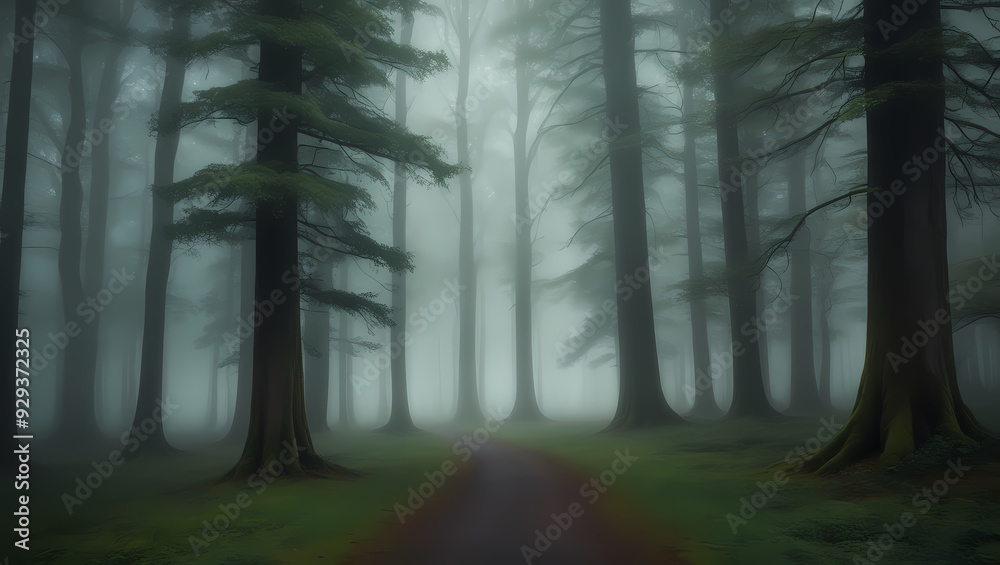 Wall mural ethereal pathway with generative ai