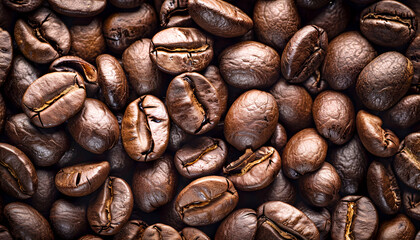 Fototapeta premium Coffee beans close up