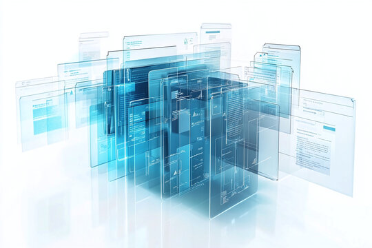 Digital Document Repository with Categorized Approvals isolated on white background