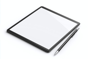 Digital Signature Pad for Approving Business Documents isolated on white background