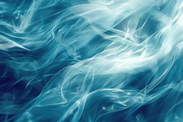 Abstract Blue Waves and Forms Turquoise Color Curves Pattern Background Vibrant Texture Monotone Wallpaper Beautiful Azure Backdrop