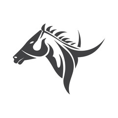 Horse glyph. Horse icon. Horse logo. Horse silhouette