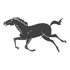 Horse glyph. Horse icon. Horse logo. Horse silhouette