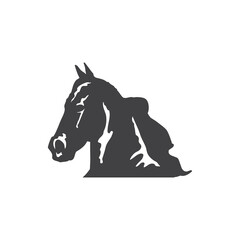 Horse glyph. Horse icon. Horse logo. Horse silhouette