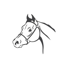 Horse glyph. Horse icon. Horse logo. Horse silhouette