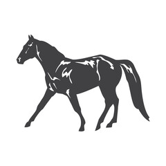 Horse glyph. Horse icon. Horse logo. Horse silhouette