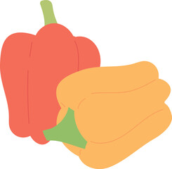 Bell peppers color icon. Organic paprika vegetable