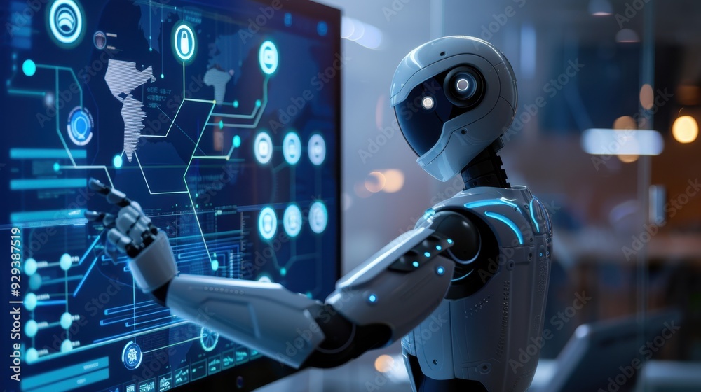 Poster ai-driven personal assistant providing virtual support and managing tasks on a smart device