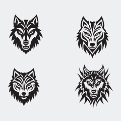 "Silhouette Wolf Head Vector" is a sleek and powerful design that captures the essence of a wolf in a minimalist, shadowed form. The artwork features the distinct profile of a wolf's head, with sharp 