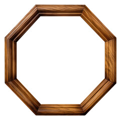PNG Wood Octagon design frame vintage wood white background architecture.