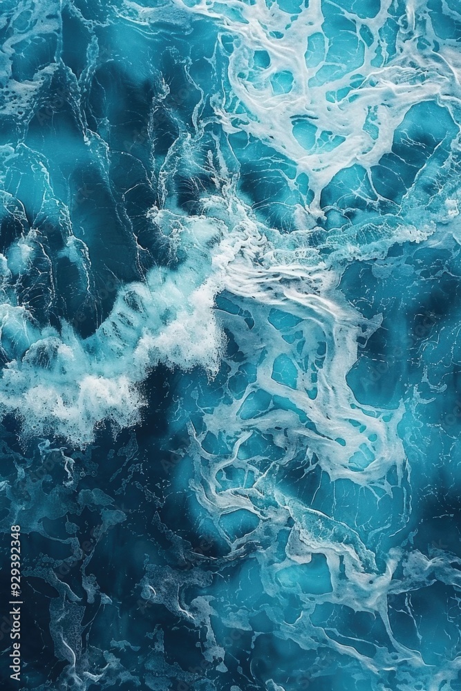 Poster aerial view of a lake, suitable for use in presentations or reports about nature and the environment