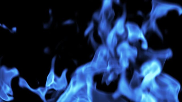 Fire Large 01 Loop Blue HD