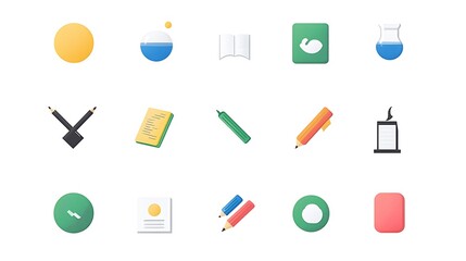 Comprehensive Study Guide with Icons for Effective Learning and Organization