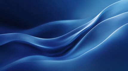 A smooth, flowing abstract design in shades of blue, evoking tranquility and fluidity.