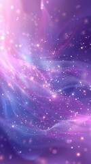Obraz premium Abstract purple and pink nebula with cosmic light effects and twinkling stars.