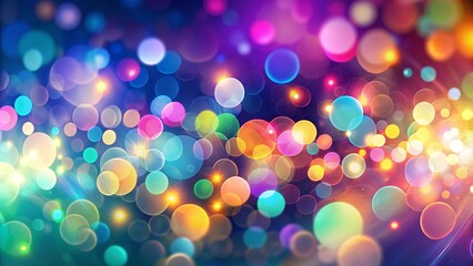 Abstract bokeh background, blurred colorful lights creating a soft and dreamy effect, vibrant and festive