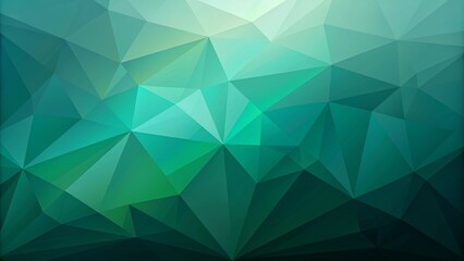 Obraz premium Abstract polygonal background, geometric shapes in varying shades of green, modern and sleek