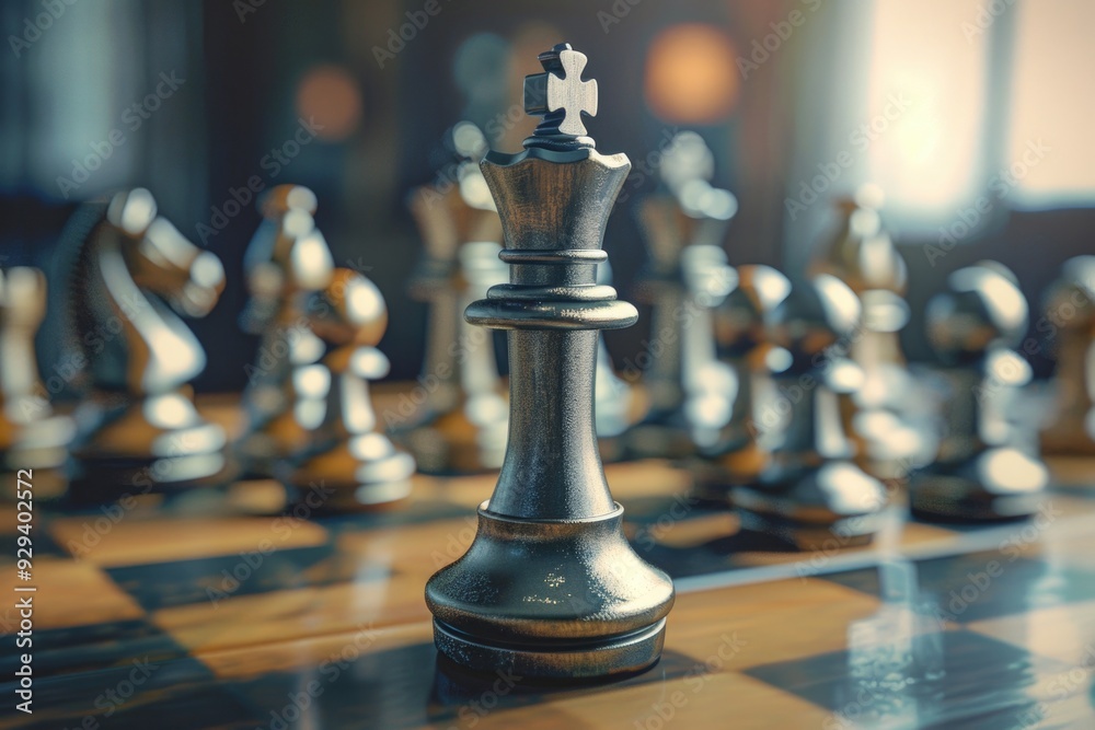 Poster chess game scene