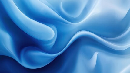 Fototapeta premium A smooth, flowing abstract design in varying shades of blue, evoking calmness and serenity.