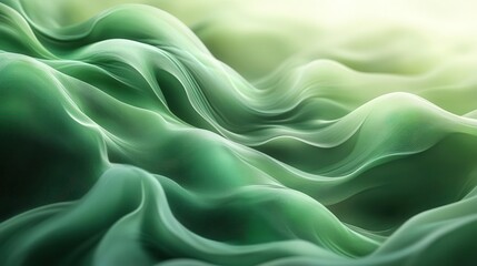 Fototapeta premium abstract organic curves in various shades of green ecofriendly concept fluid forms environmental protection theme harmonious natural composition