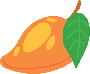 Mango color icon. Tropical exotic juicy fruit