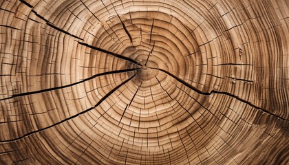 Naklejka premium cross section of tree trunk showing growth