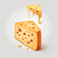 Mozarela Cheese Cartoon Design Very Delicious