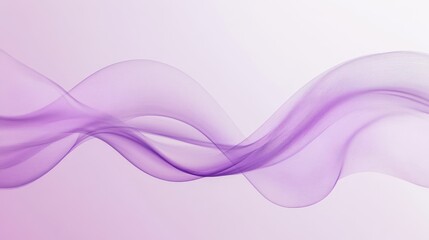 A smooth, flowing design featuring soft purple waves on a light background.