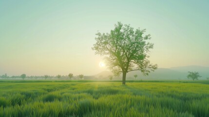 Obraz premium Free good morning scene wallpaper background photo
