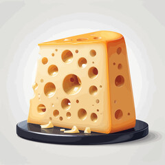 Mozarela Cheese Cartoon Design Very Delicious