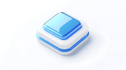 A clean white background showcases a 3D render of an API program icon.