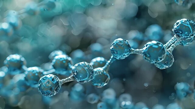 A closeup of the enzyme lysyl hydroxylase necessary for the hydroxylation of proline and lysine in collagen synthesis.