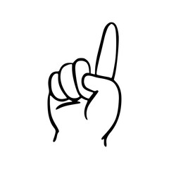Finger gesture icon. Hand gesture icon. fingers language outline