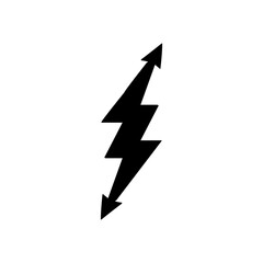 Lightning icon. lightning glyph. thunder icon. electricity icon. flash icon