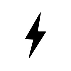 Lightning icon. lightning glyph. thunder icon. electricity icon. flash icon