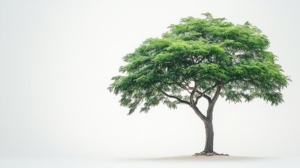 tamarind tree isolated on white background : Generative AI