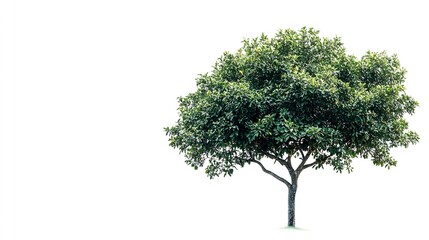 Obraz premium Isolated green tree on white background Trees isolated on white background tropical trees isolated used for design advertising and architecture : Generative AI