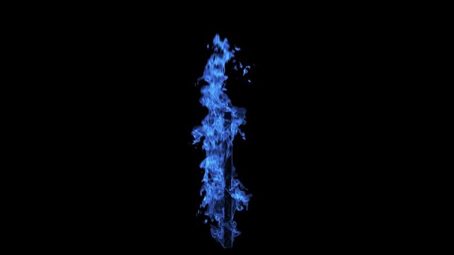 Fire Pole 03 Loop Blue HD