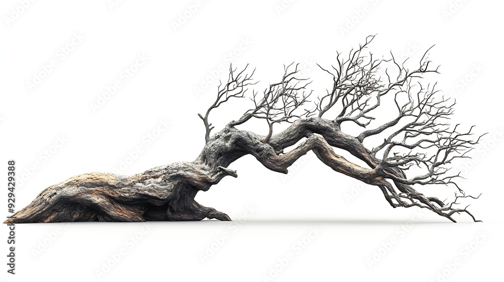 Aufkleber dead tree isolated on a white background clipping path : generative ai