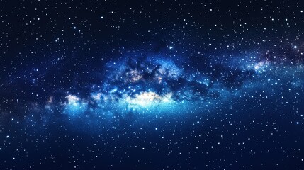 Naklejka premium A stunning depiction of a galaxy filled with stars and cosmic elements.