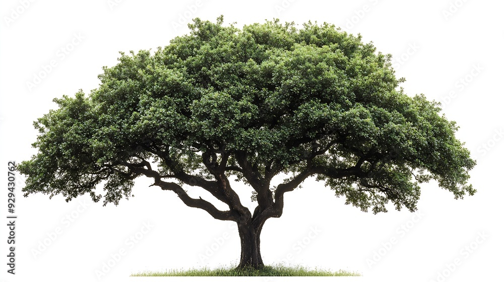 Poster isolated tree on white background with clipping path : Generative AI