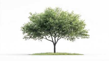 Obraz premium isolated tree on white background with clipping path selected inside picture with white picture easy to select for brush design high qaulity dicut : Generative AI
