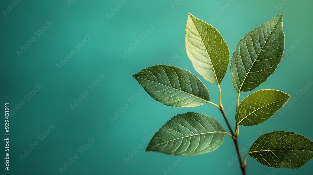 Aufkleber branch leaves or green leaf isolated tree leaf frame : generative ai